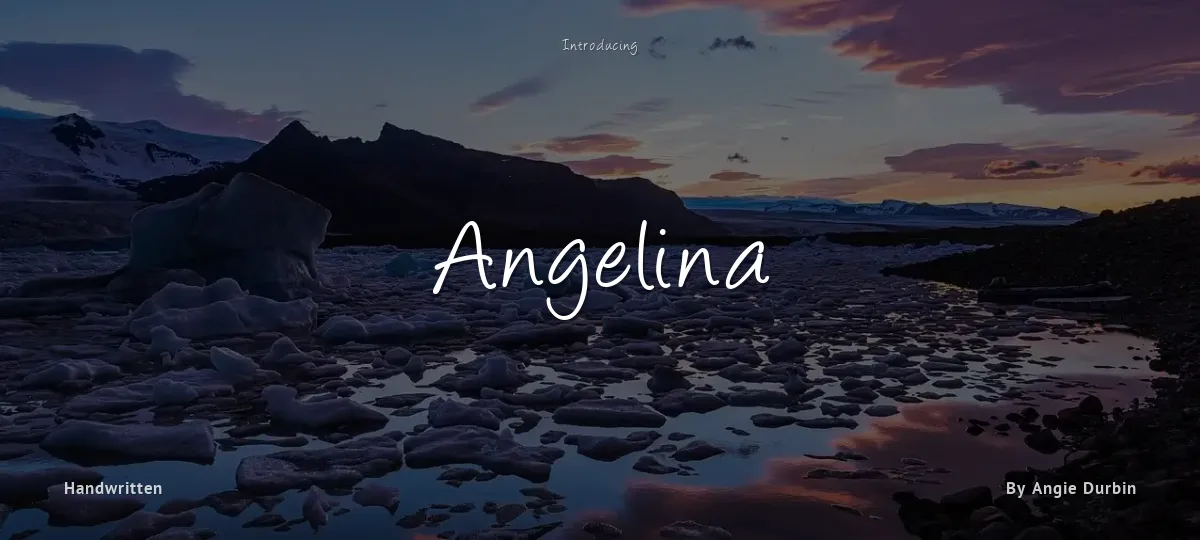 Angelina font preview
