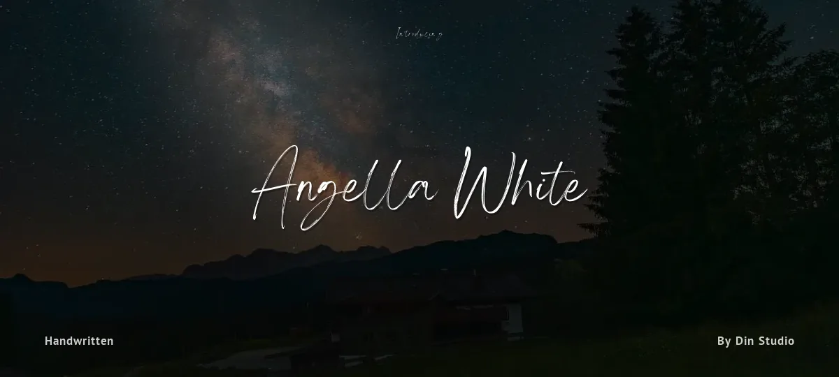 Angella White font preview