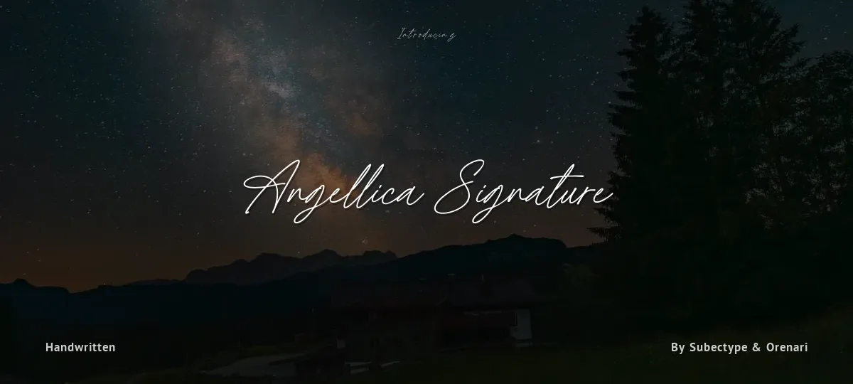 Angellica Signature font preview