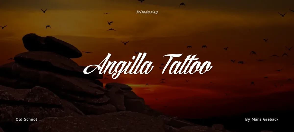 Angilla Tattoo font preview