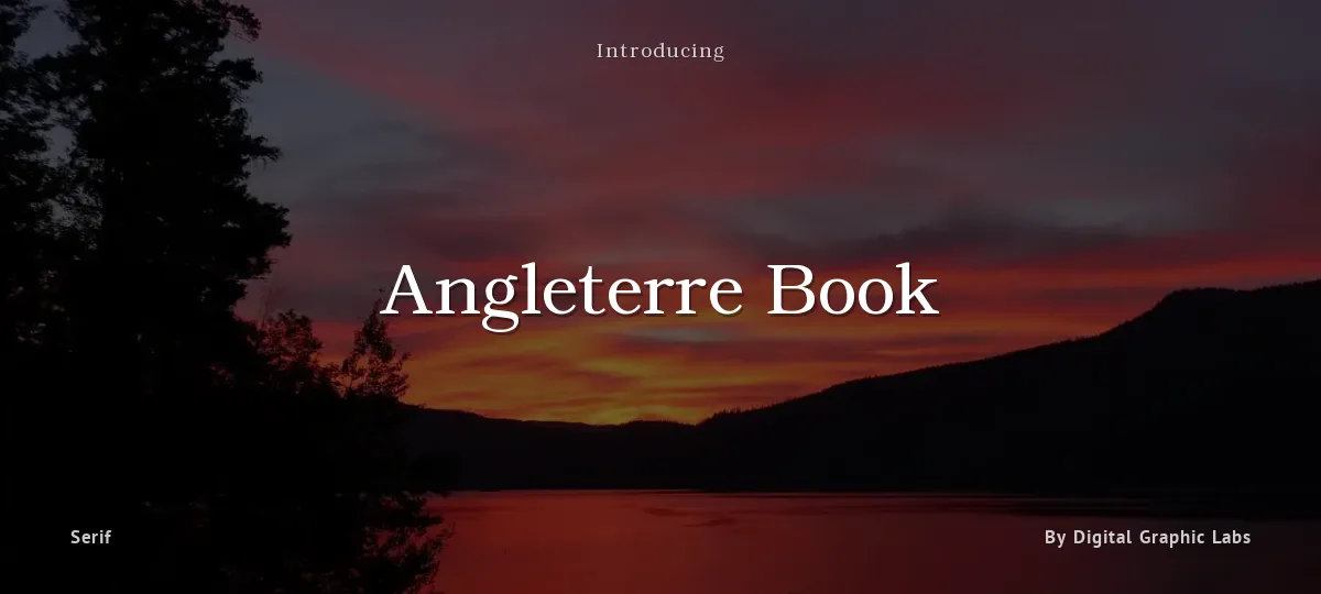 Angleterre Book font preview