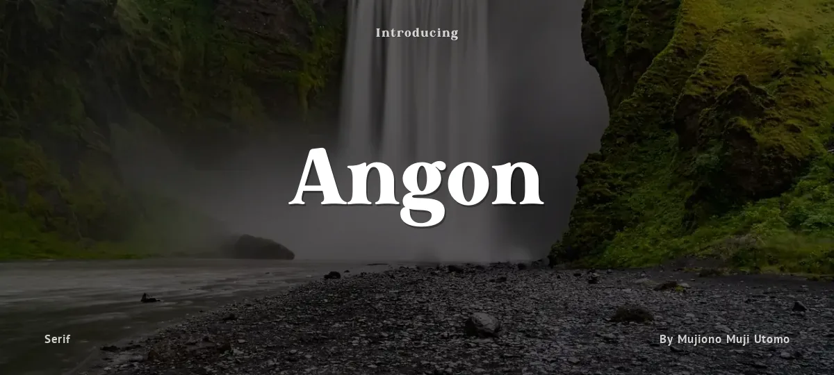 Angon font preview