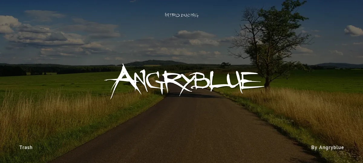 Angryblue font preview