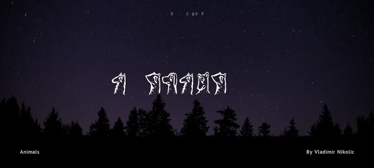 Animality font preview