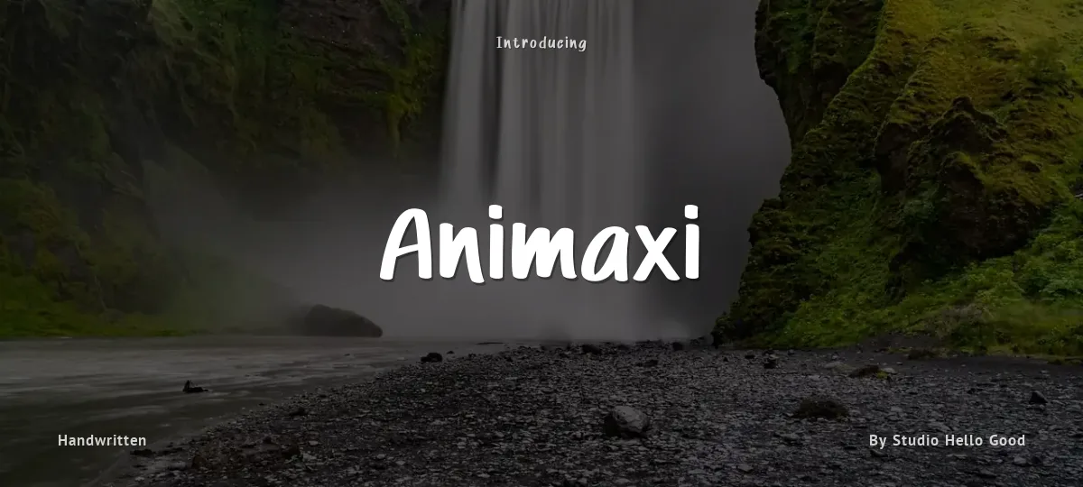 Animaxi font preview