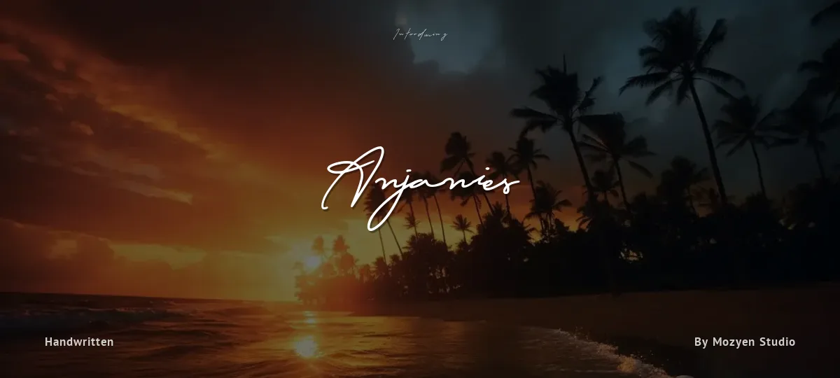 Anjanies font preview