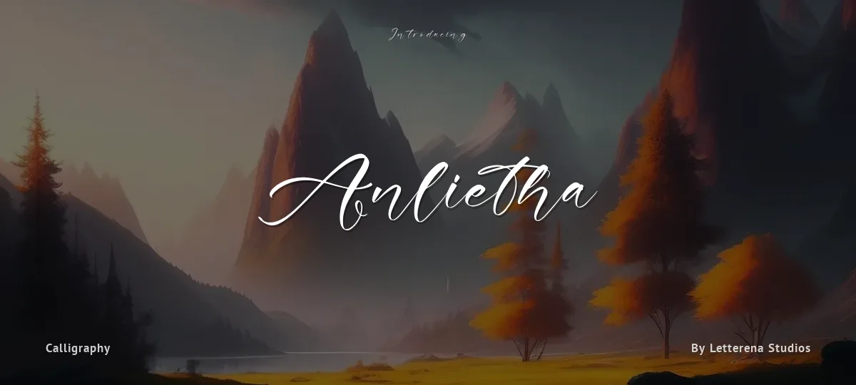 Anlietha font preview