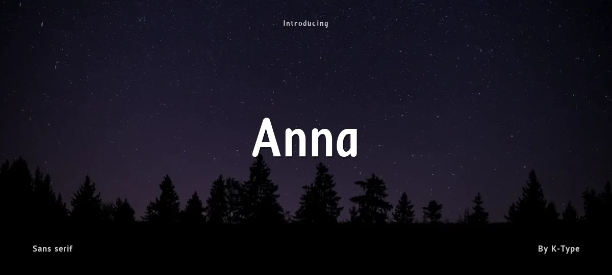 Anna font preview