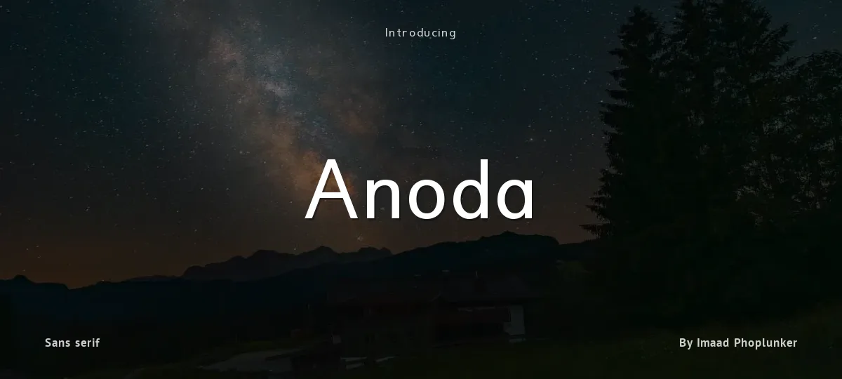 Anoda font preview