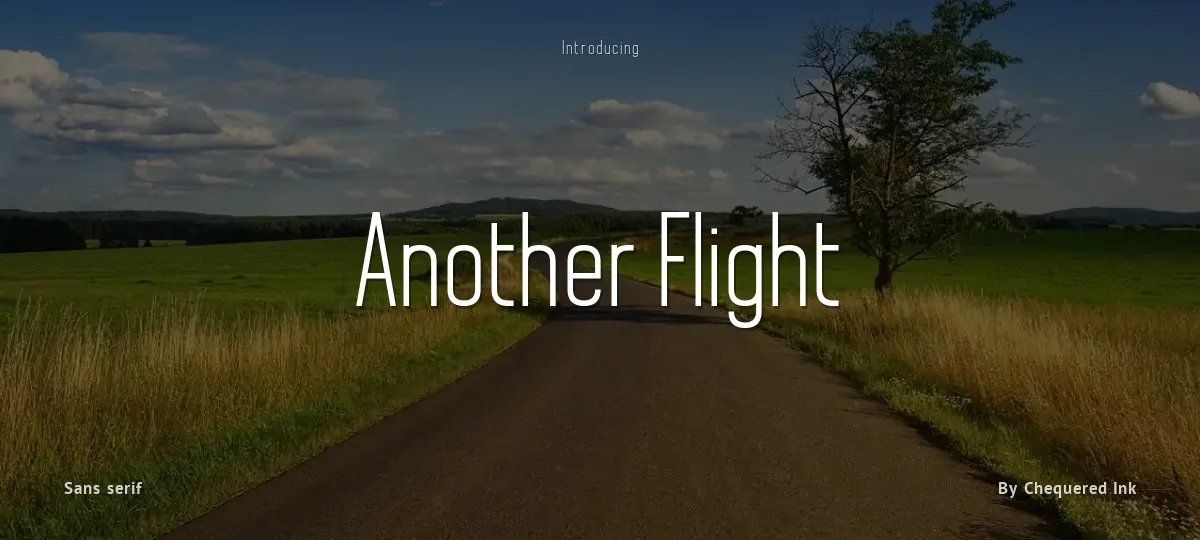 Another Flight font preview