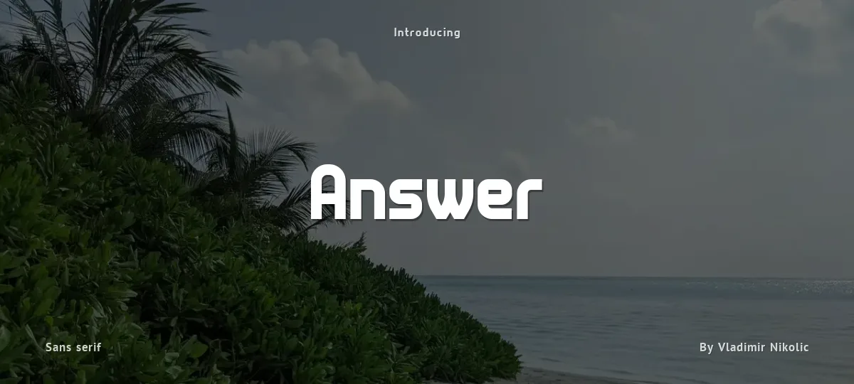 Answer font preview