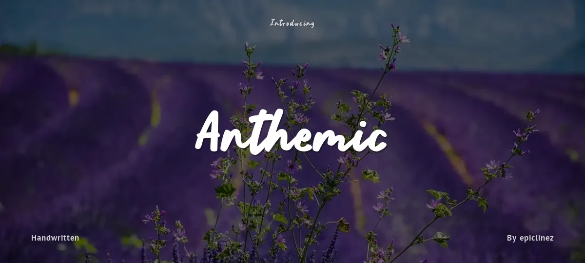 Anthemic font preview