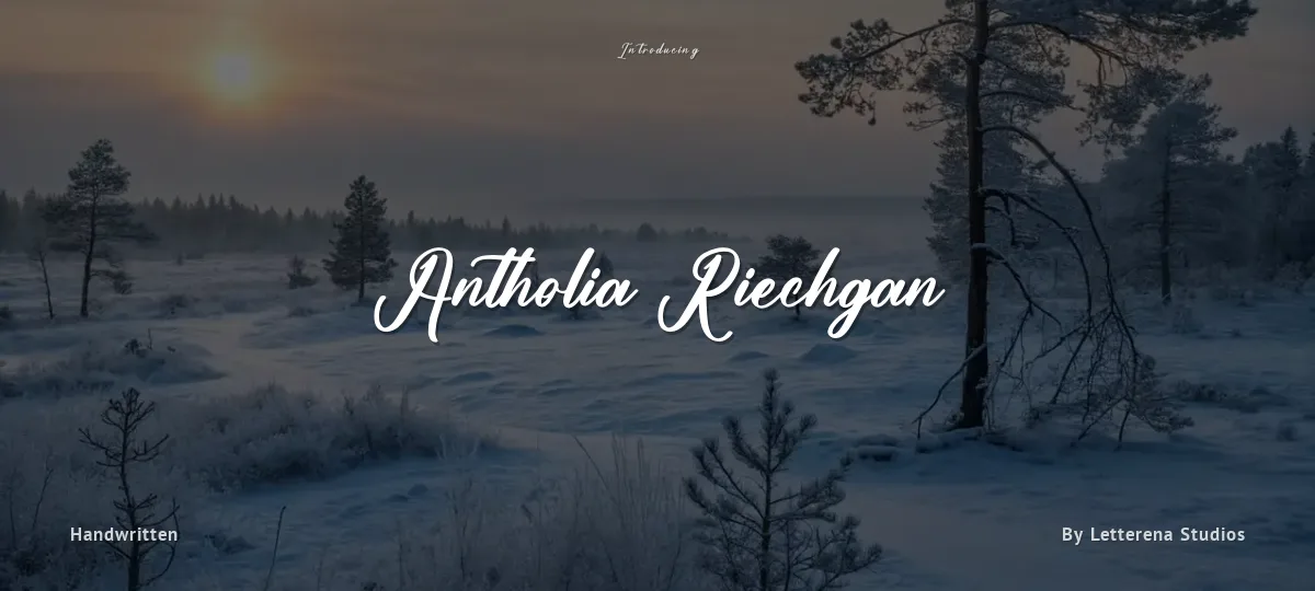 Antholia Riechgan font preview