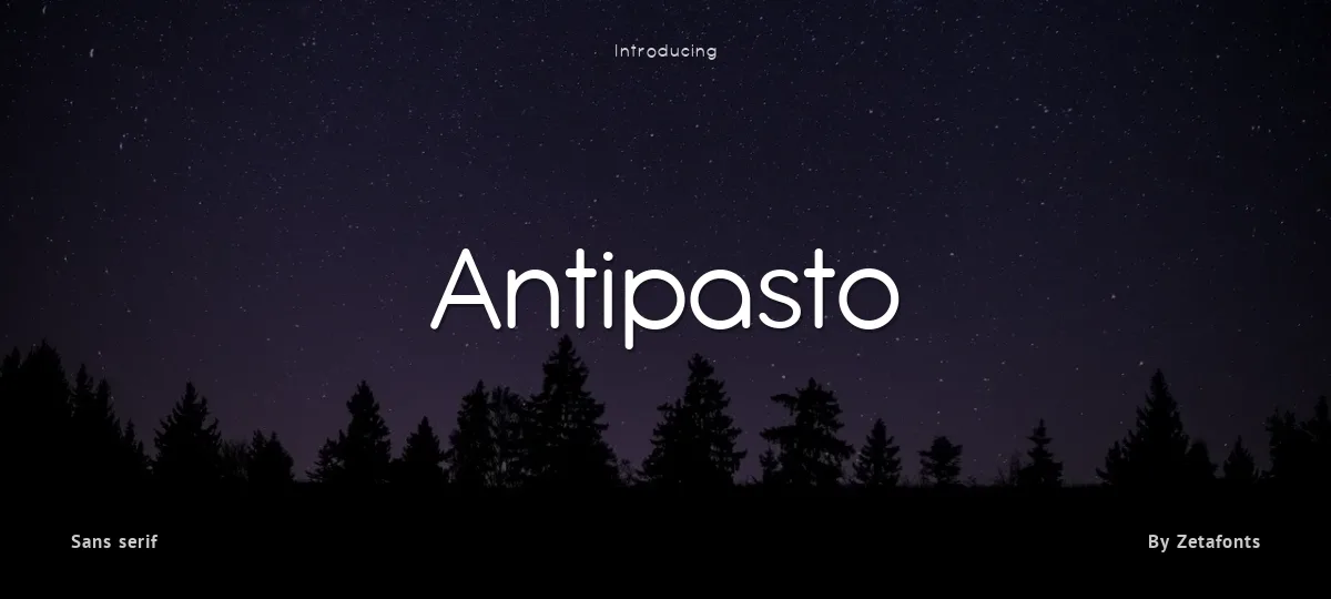 Antipasto font preview