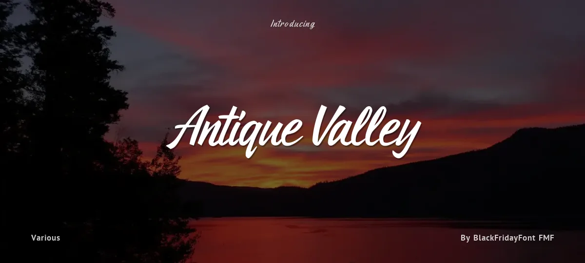 Antique Valley font preview