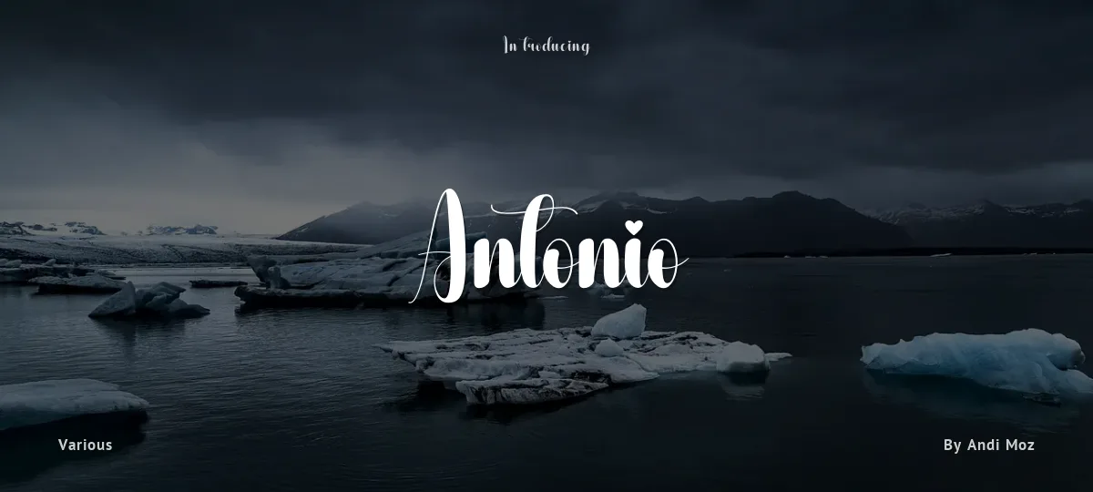 Antonio font preview
