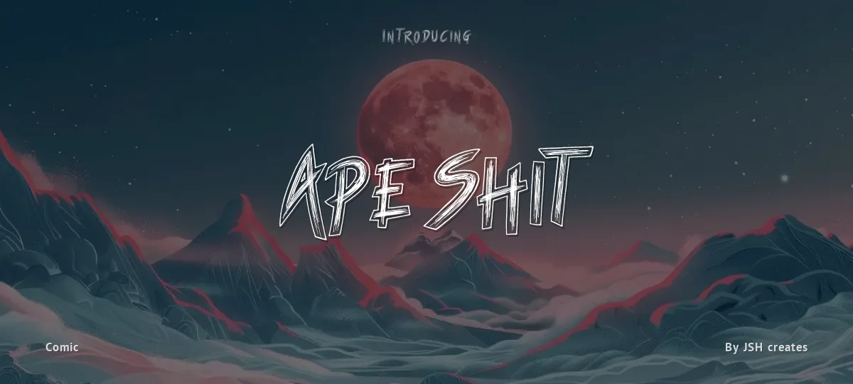 Ape Shit font preview