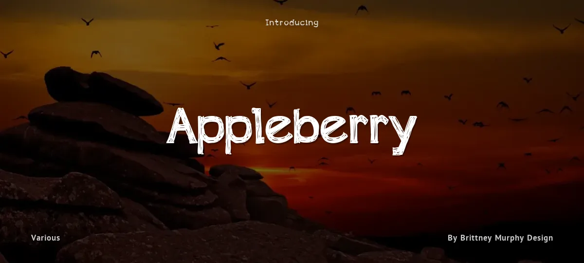 Appleberry font preview