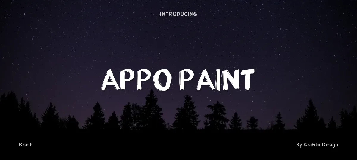 Appo Paint font preview