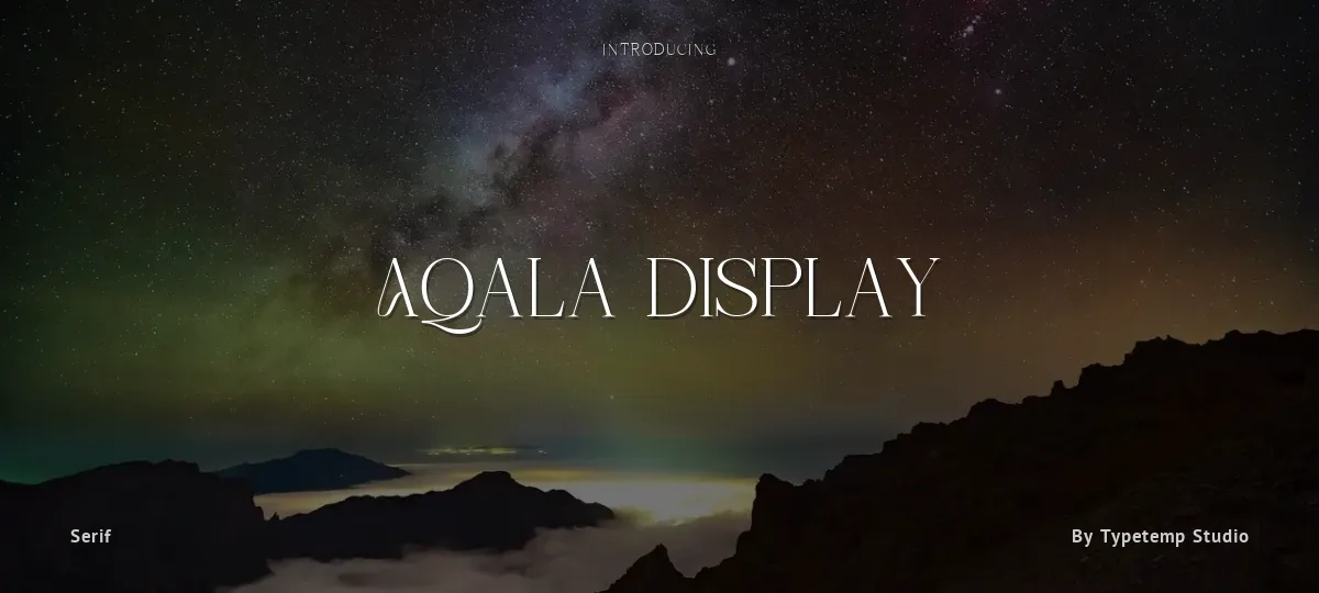 Aqala Display font preview