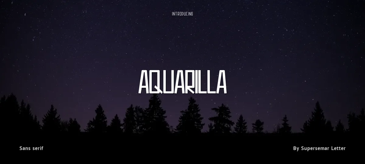 Aquarilla font preview