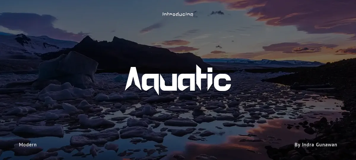 Aquatic font preview