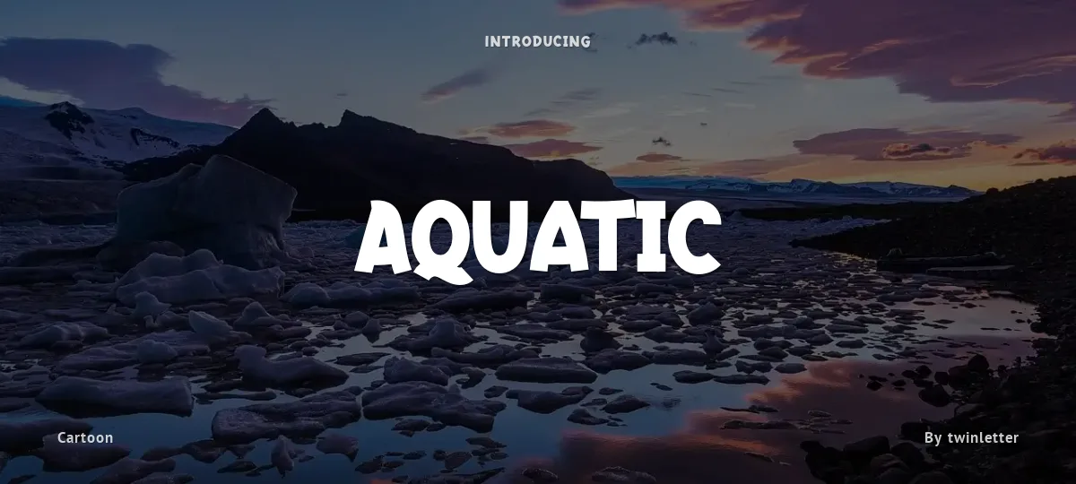 Aquatic font preview