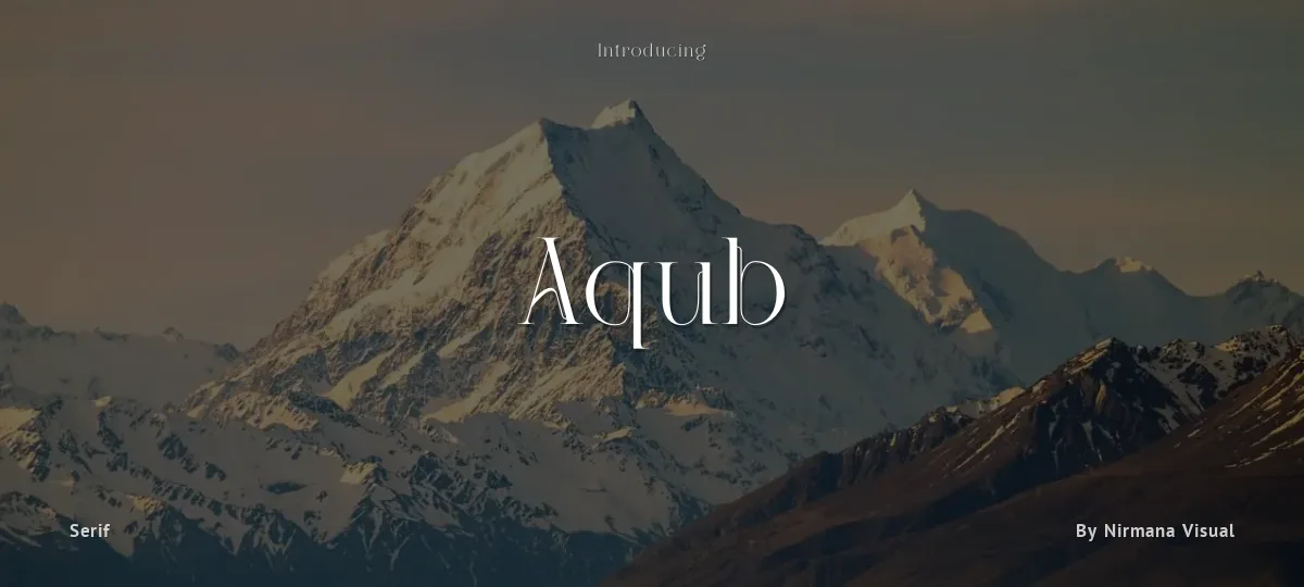 Aqub font preview