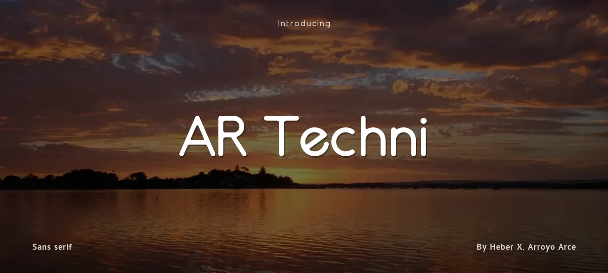 AR Techni font preview