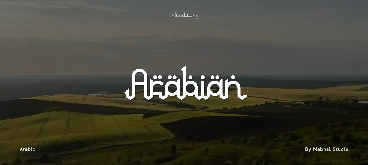 Arabian font preview