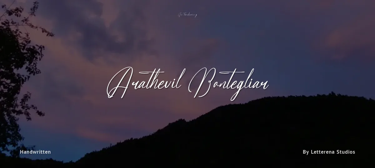 Arathevil Bontegliar font preview