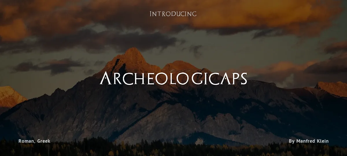 Archeologicaps font preview