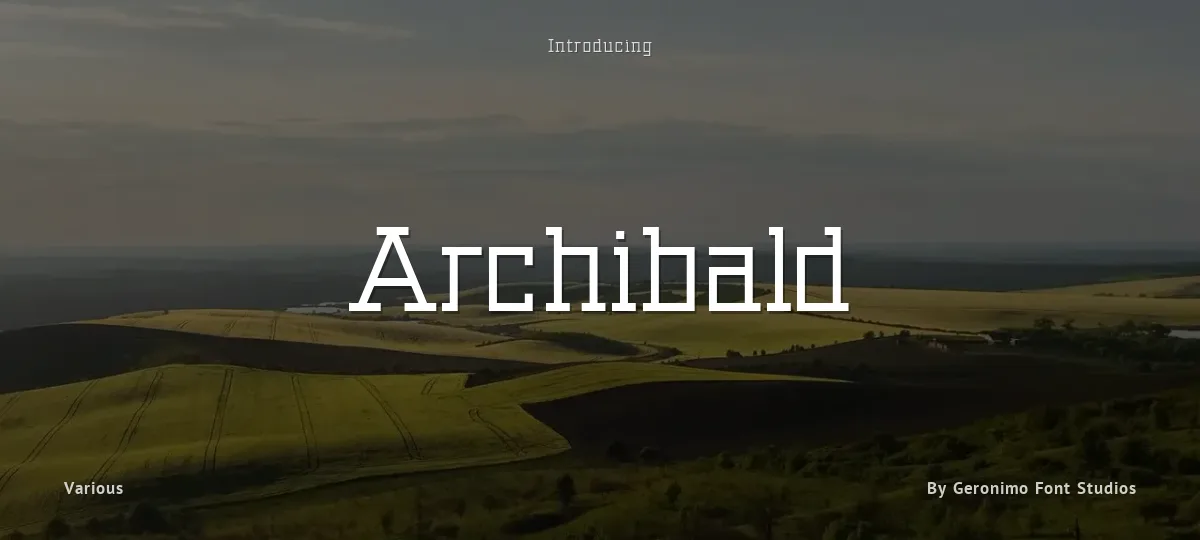Archibald font preview
