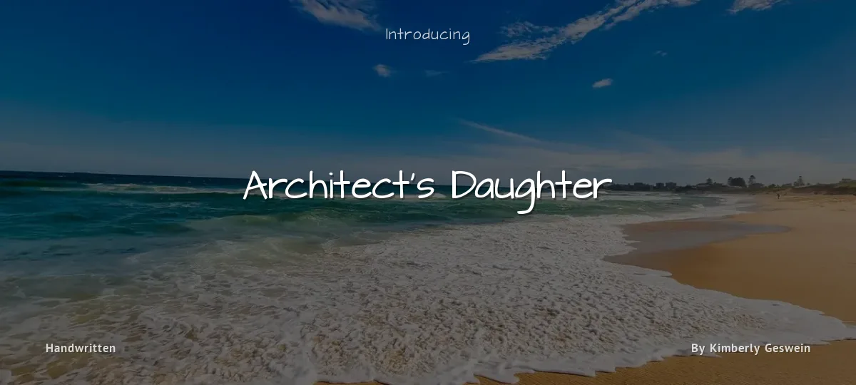 Architect's Daughter font preview