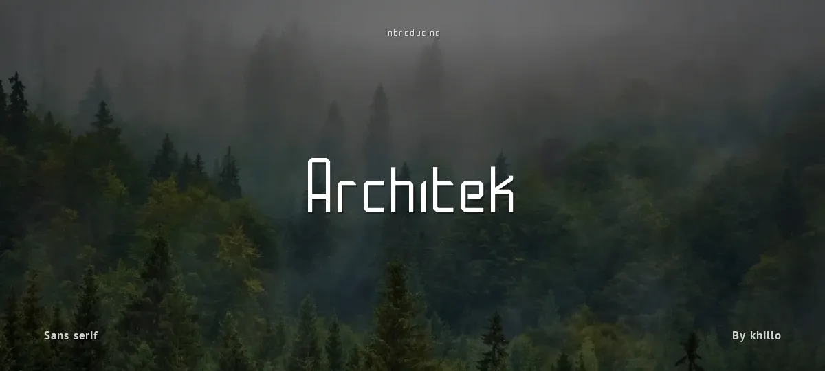 Architek font preview