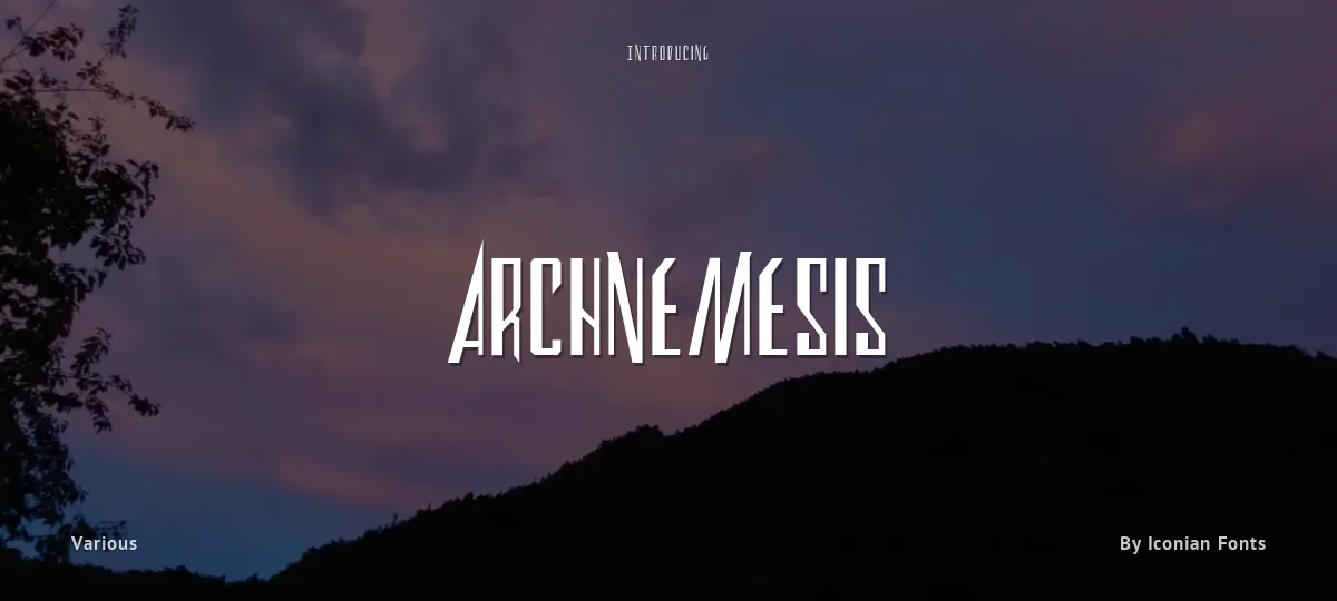 Archnemesis font preview