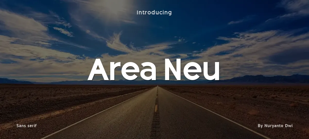 Area Neu font preview