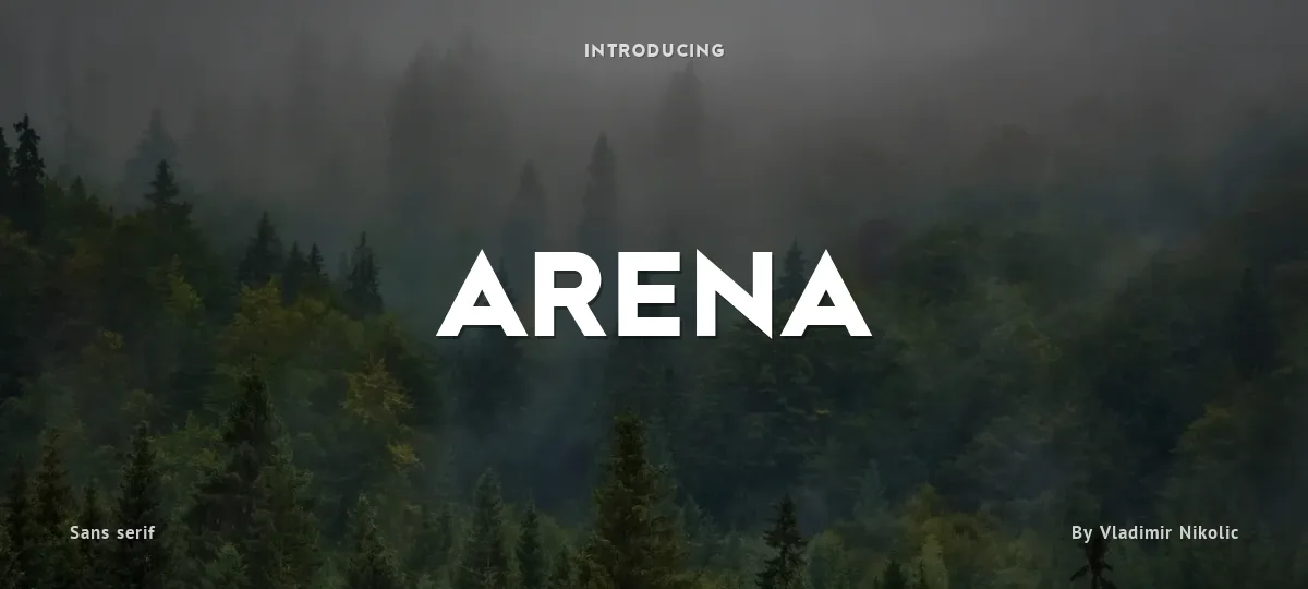 Arena font preview