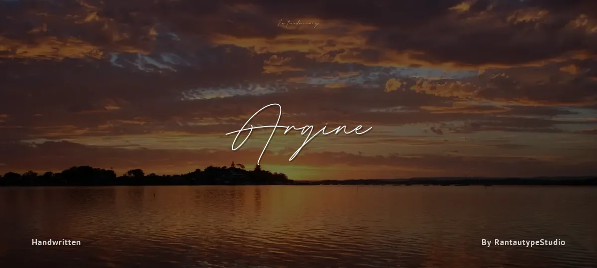 Argine font preview