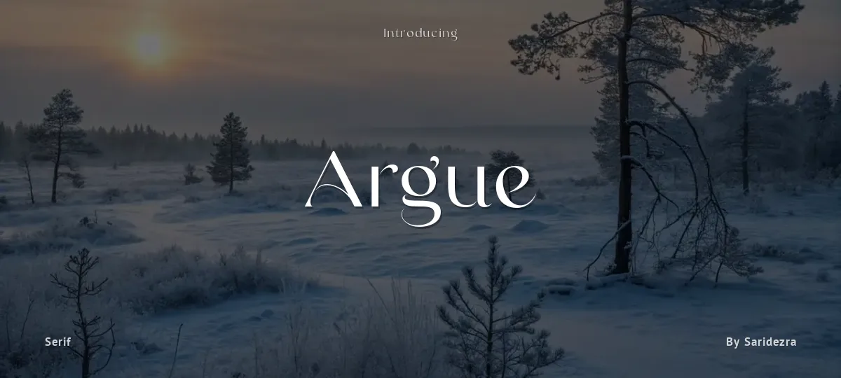 Argue font preview