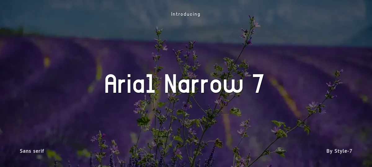 Arial Narrow 7 font preview