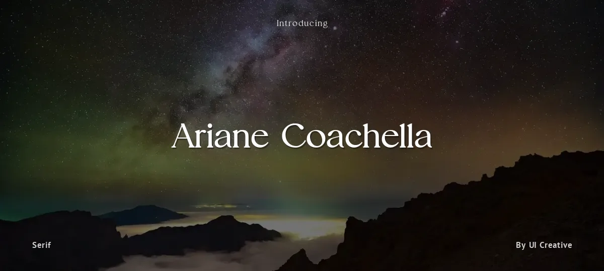 Ariane Coachella font preview