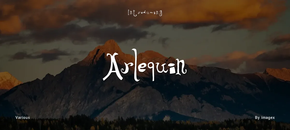 Arlequin font preview
