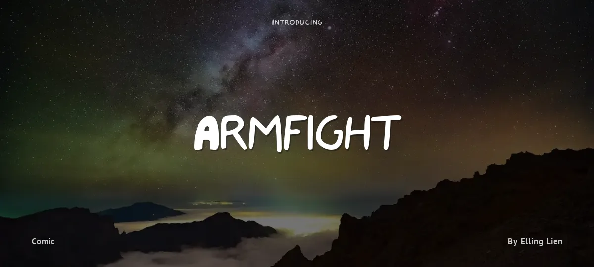 Armfight font preview