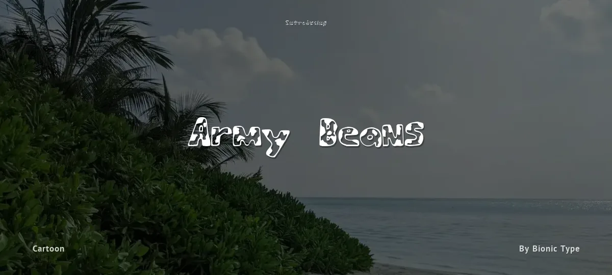Army Beans font preview