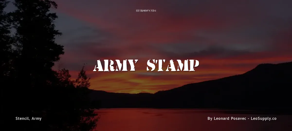 Army Stamp font preview