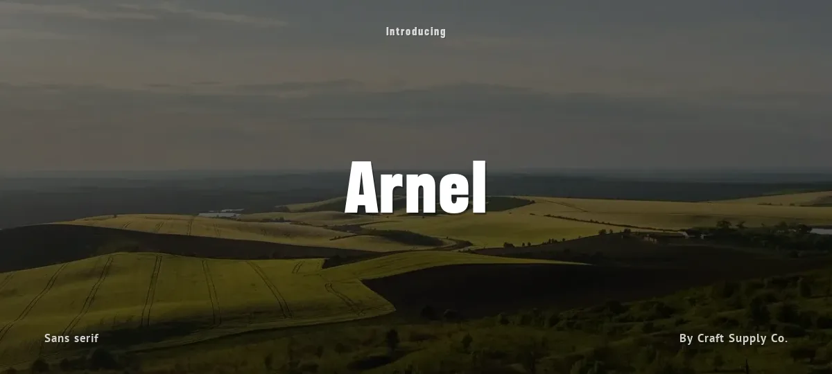 Arnel font preview