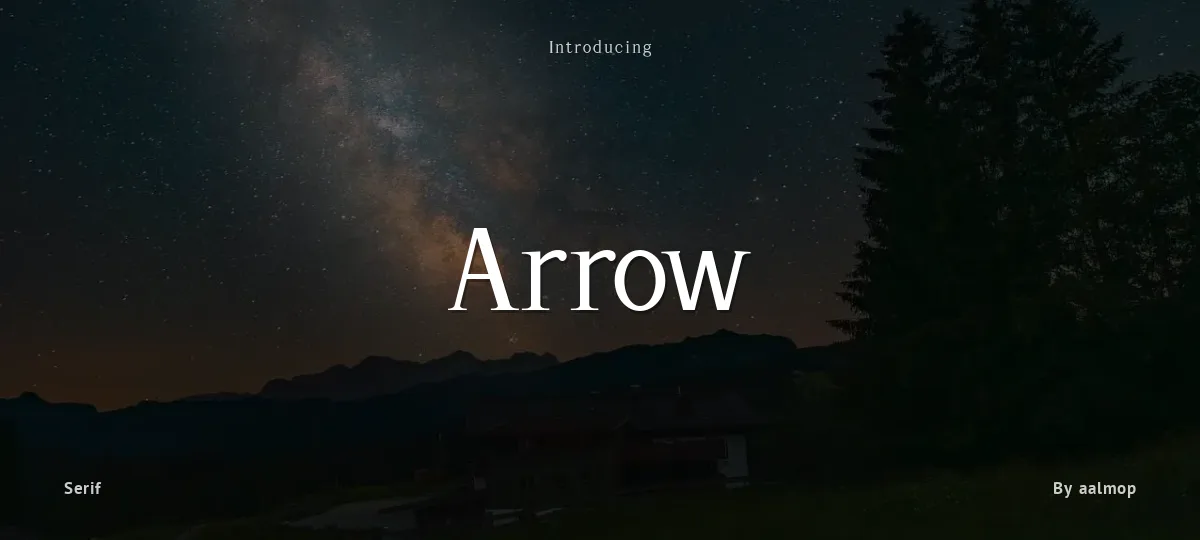 Arrow font preview