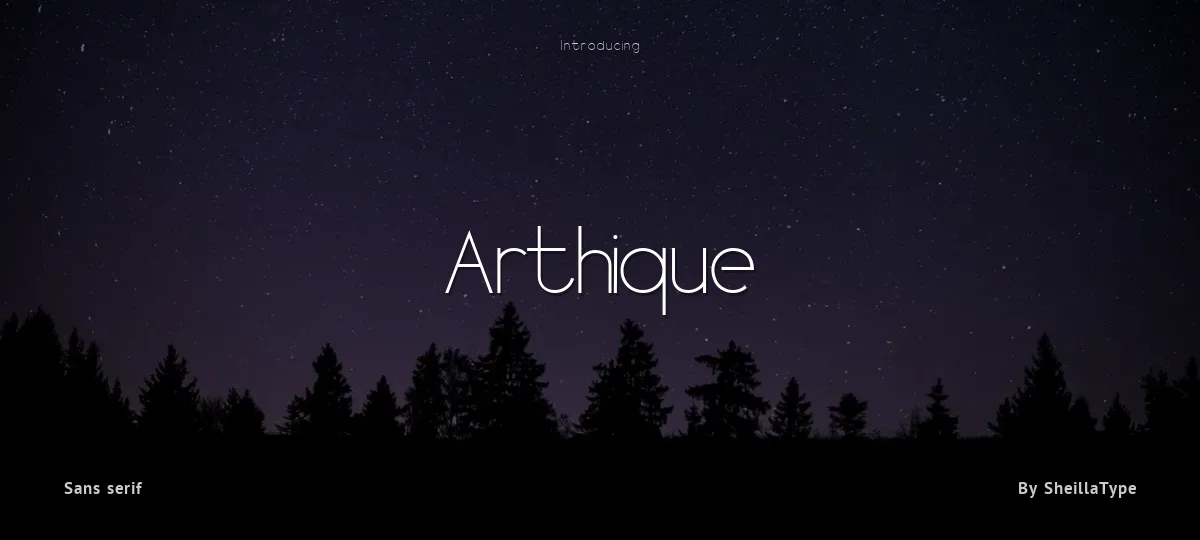 Arthique font preview