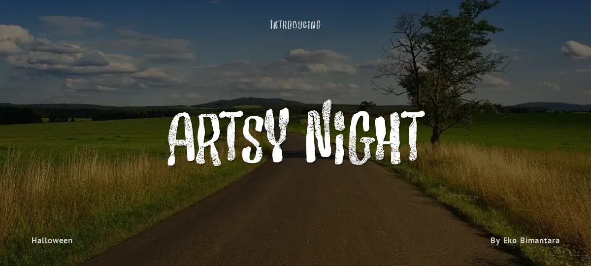 Artsy Night font preview